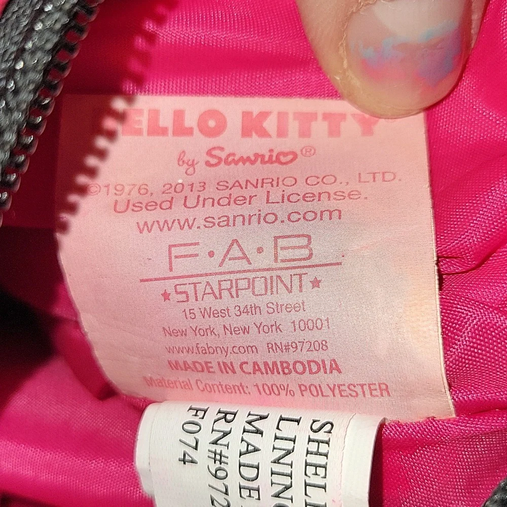 HELLO KITTY GIRLS PLAY PURSE PINK ZEBRA